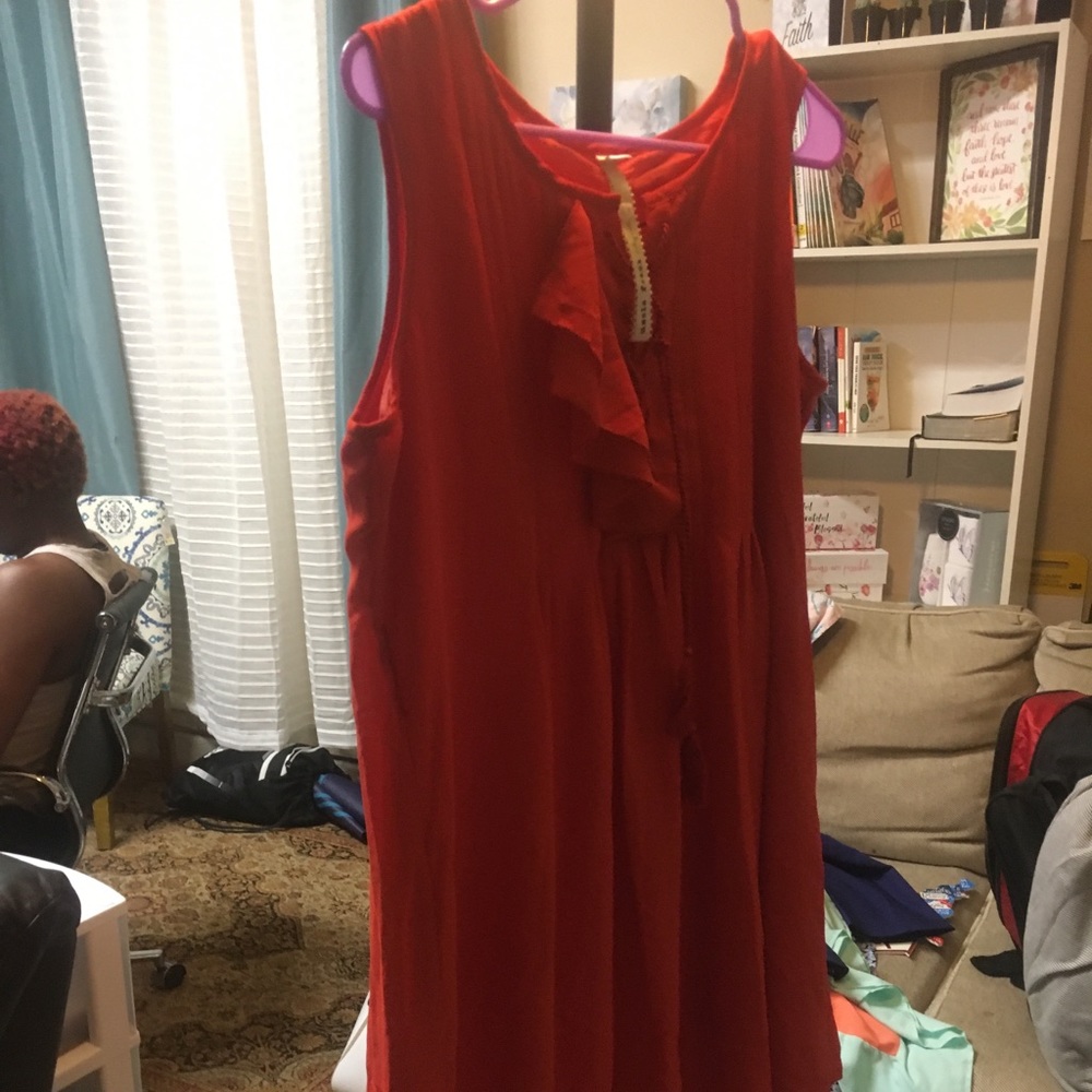 Uncle Frank red blouse